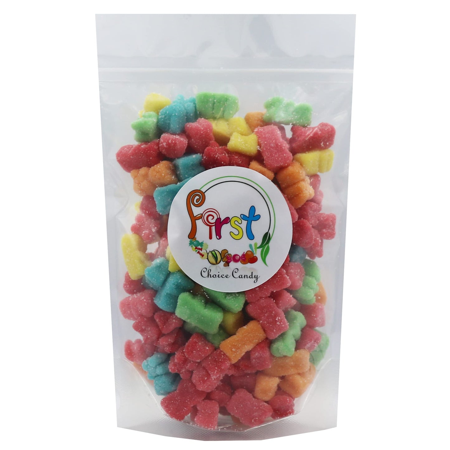 FirstChoiceCandy Gummy Bears (Sour Neon Beep Bears, 2 Pound (Pack of 1))