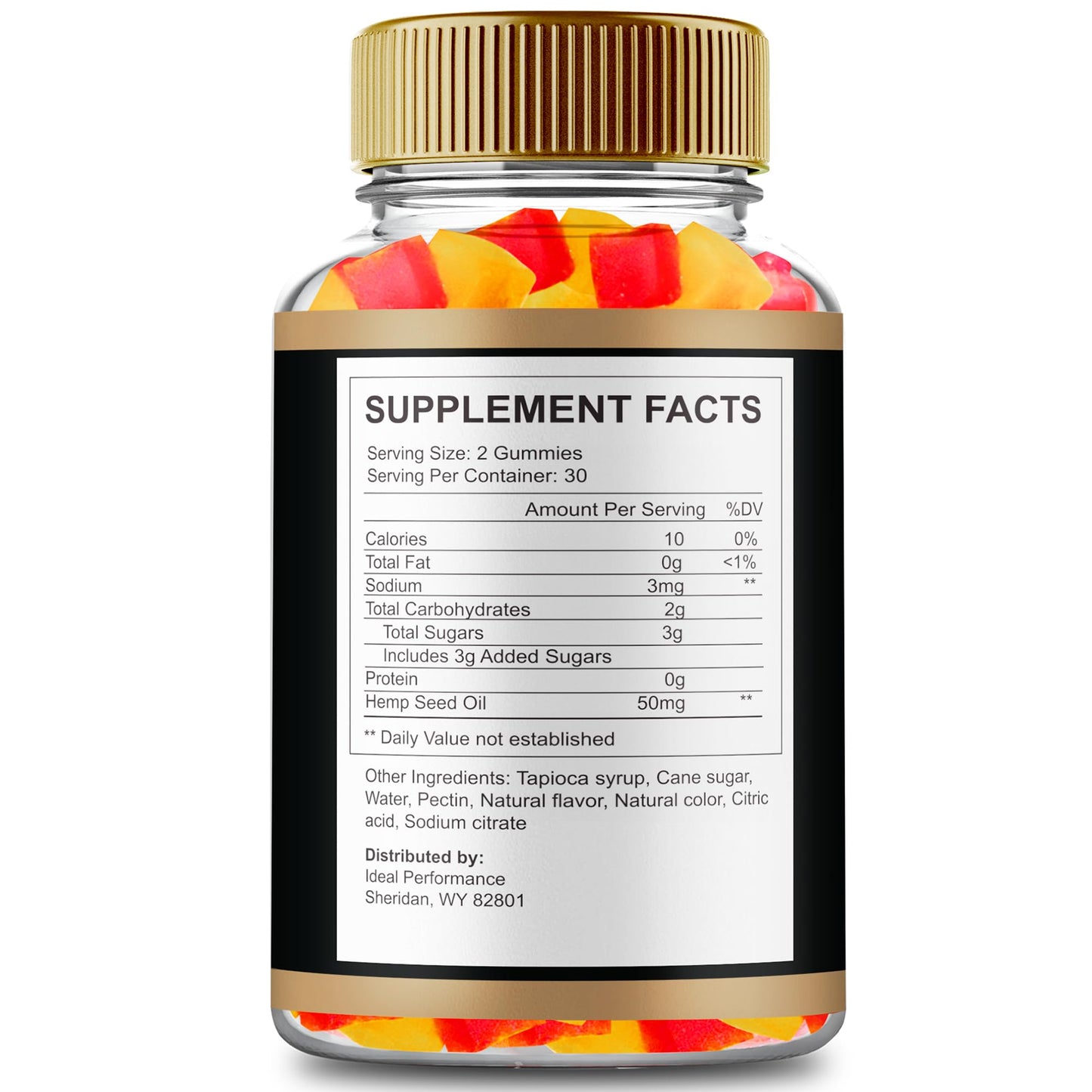 IDEAL PERFORMANCE Bliss Roots Hemp Gummies - Organic Extract, 5 Pack, 3.75 lb