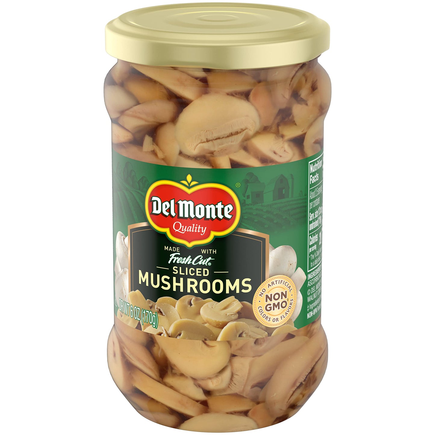 Del Monte® Mushrooms Slices 6 Oz. Jar, 12 Pack