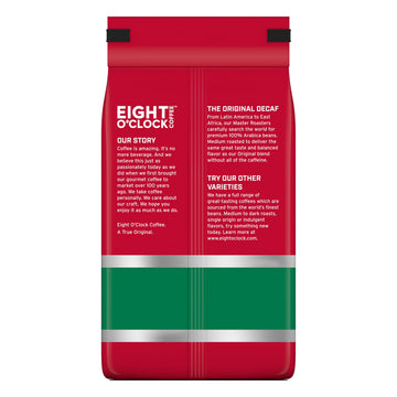 Eight OClock Coffee The Original Decaf Whole Bean Coffee  Medium Roast  21 Ounce (Pack of 1) - Sweet  Fruity  Well Balanced
