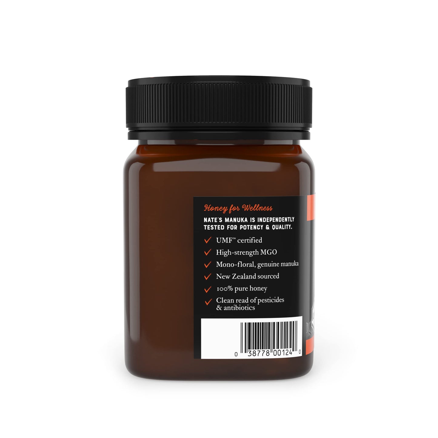 Nate s Raw Manuka Honey New Zealand MGO 263+ | UMF Certified 10+ | 17.6 oz Jar