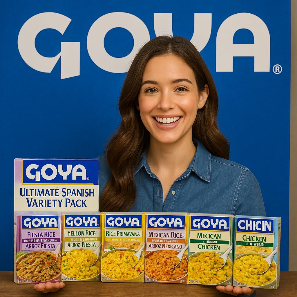 Goya Ultimate Spanish Variety Rice Pack - 6 Flavors: Chicken, Mexican, Fiesta, Yellow with Corn, Primavera, and Pinto Beans - 6