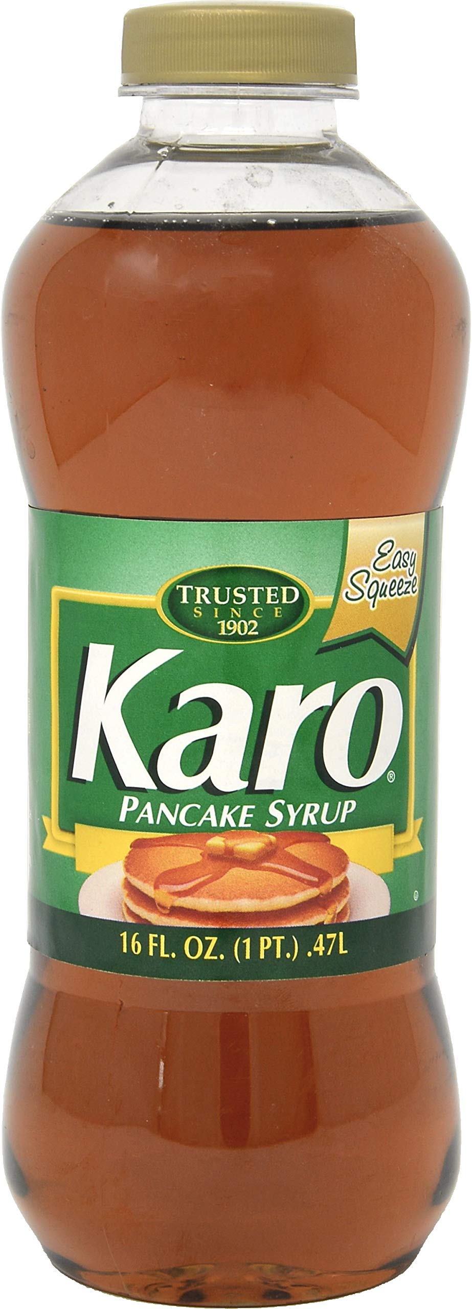 KARO Pancake Syrup, 16 fl oz (Pack of 4) with Measuring Spoon
