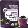 6.35OZ Organic Freeze Dried Black Raspberry Powder - 100% Raspberries Blackberry Powder for Smoothies, Baking, Made From Whole B