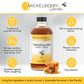 Mickelberry Gardens Throat & Lung Honey Tonic, Wellness Syrup, 8 oz (Pack of 2), Amber