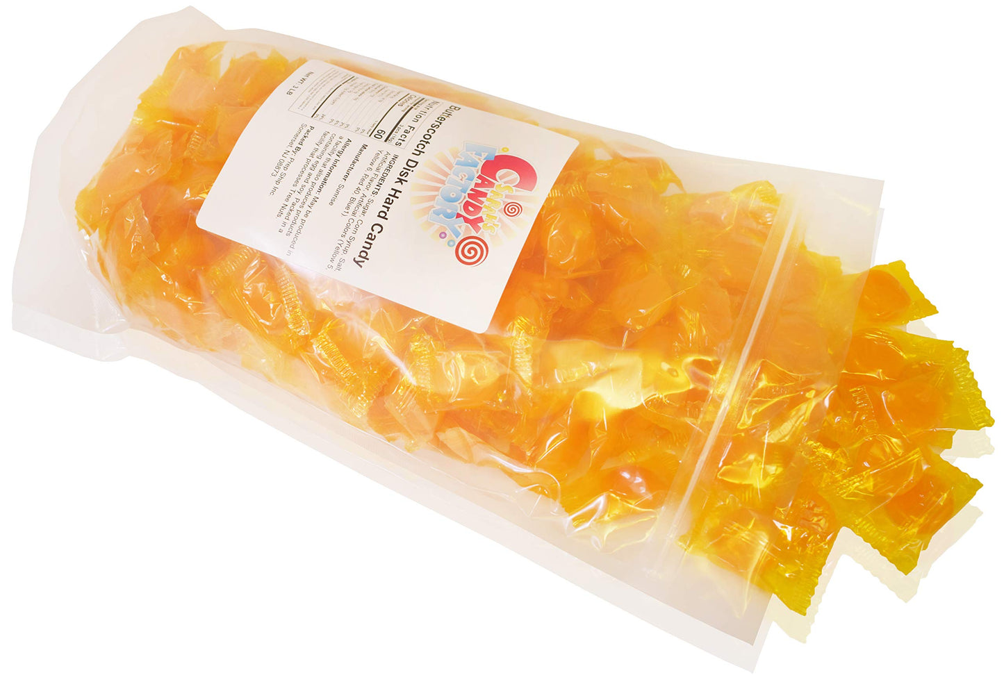 Sarah'S Candy Factory Butterscotch Discs Hard Candy In Resealable Bag 3 Lbs