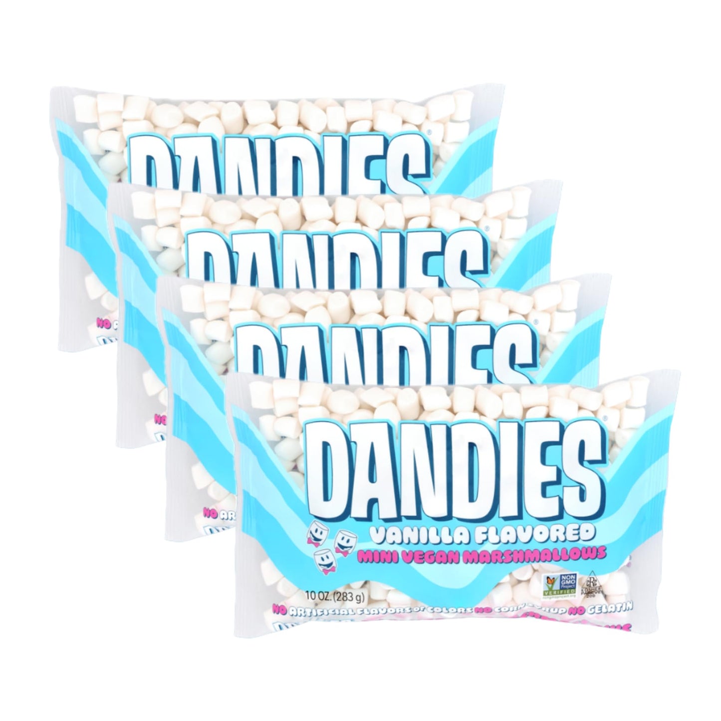 Dandies - Minis - Vegan Marshmallows, Vanilla, 10 Ounce (Pack of 4)