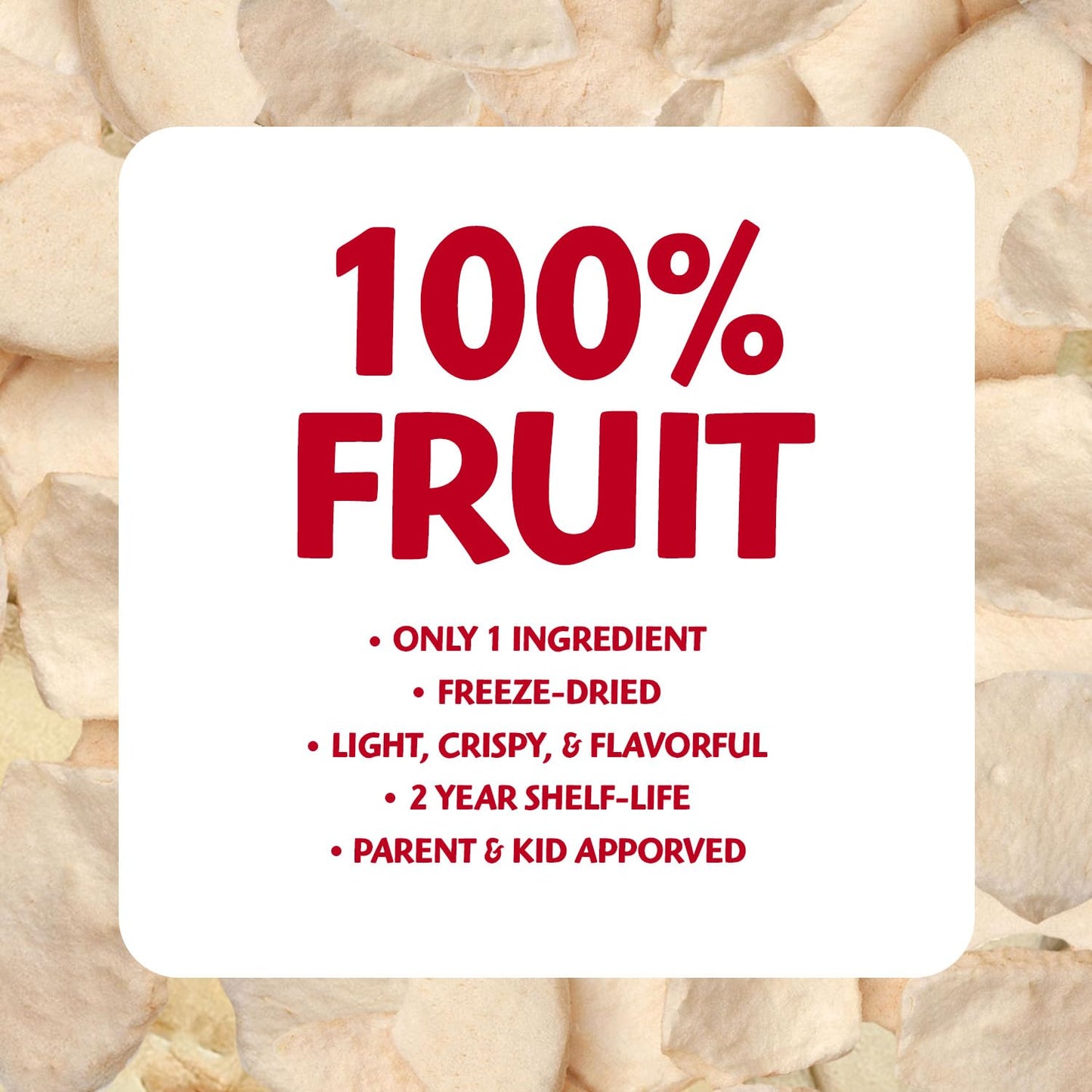 Brothers All Natural Freeze Dried Fruit Crisps, Fuji Apple, 12 Pack, Gluten Free, Vegan, Healthy Snack