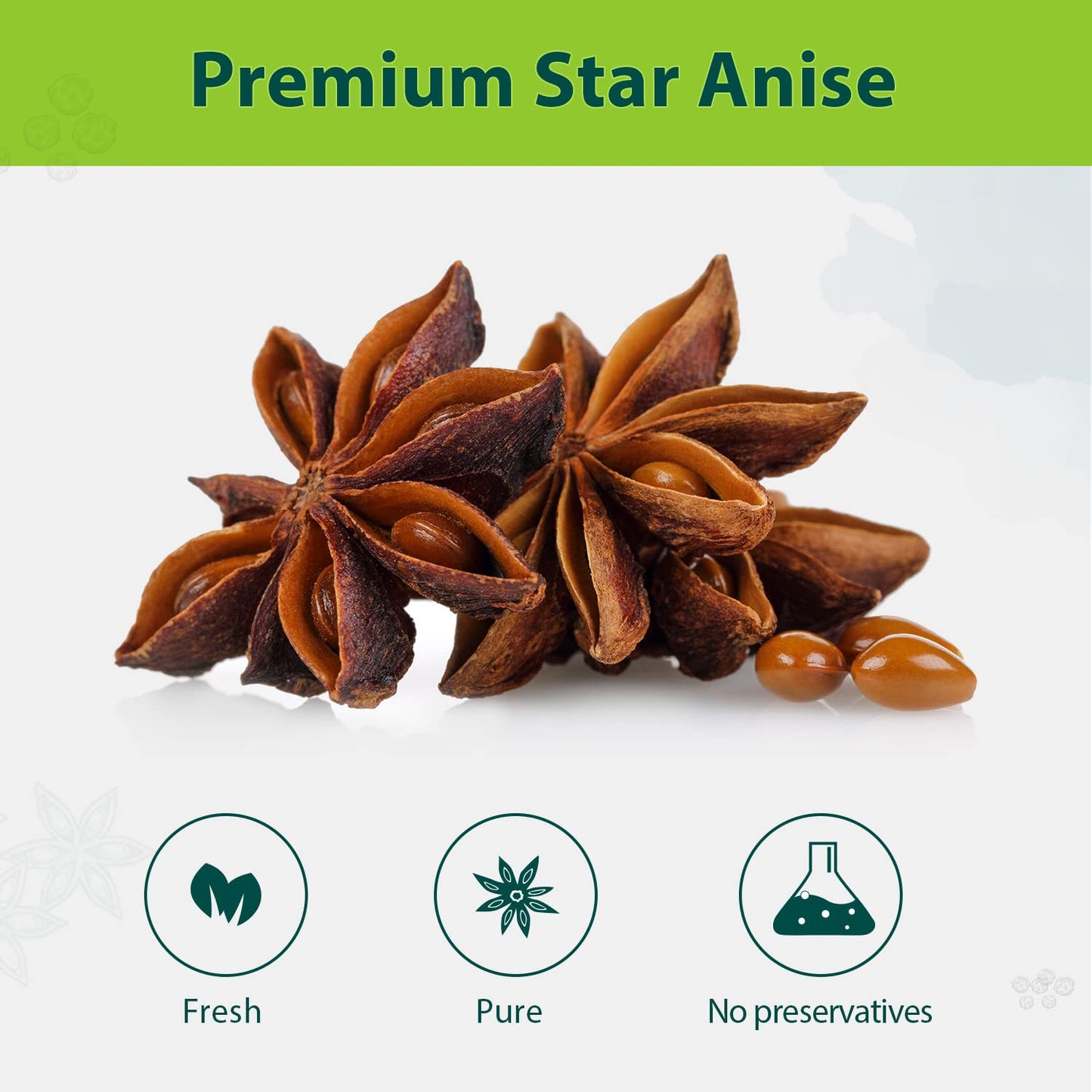 Soeos Star Anise Seeds 16 Ounce (1 Lb), Whole Chinese Star Anise Seed, Fresh And Pure Star Anise Pod, Non-Gmo, Star Anise Spice For Desserts And Wines
