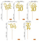 Rssta i Cupcake Toppers 30 Pack Glitter Gold Double Digits 10th Birthday Decorations Model XM087