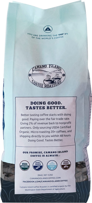 Camano Island Coffee Roasters Papua New Guinea Whole Bean 2Lb, Fresh Medium Roast, Usda Organic, Fairly Traded, Shade Grown Top