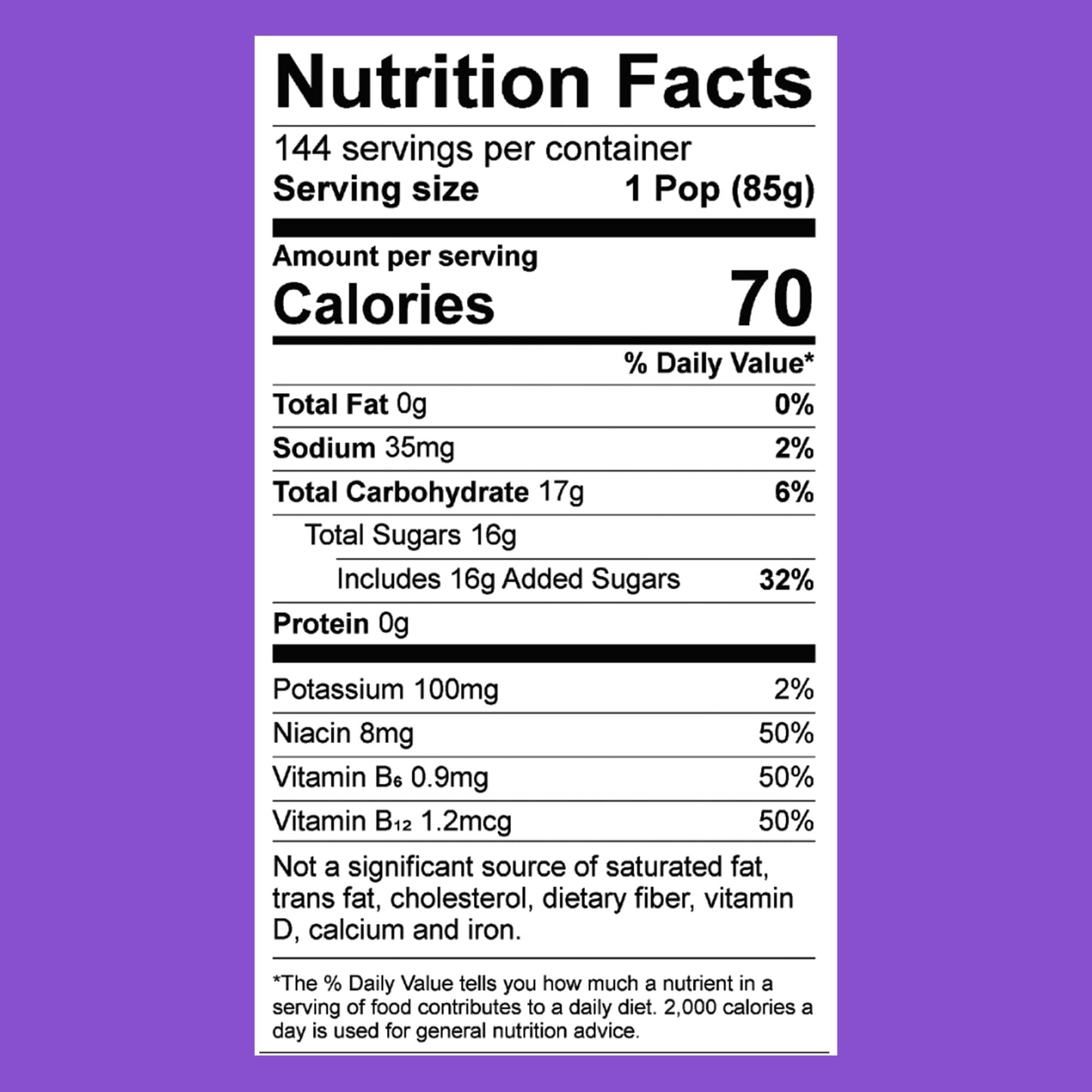 All Sport Freezer Pops, Giant Sized 3Oz, 144 Ct, Refreshing Ice Pops With Electrolytes, B Vitamins & Potassium -Blue Raz Ice, Le