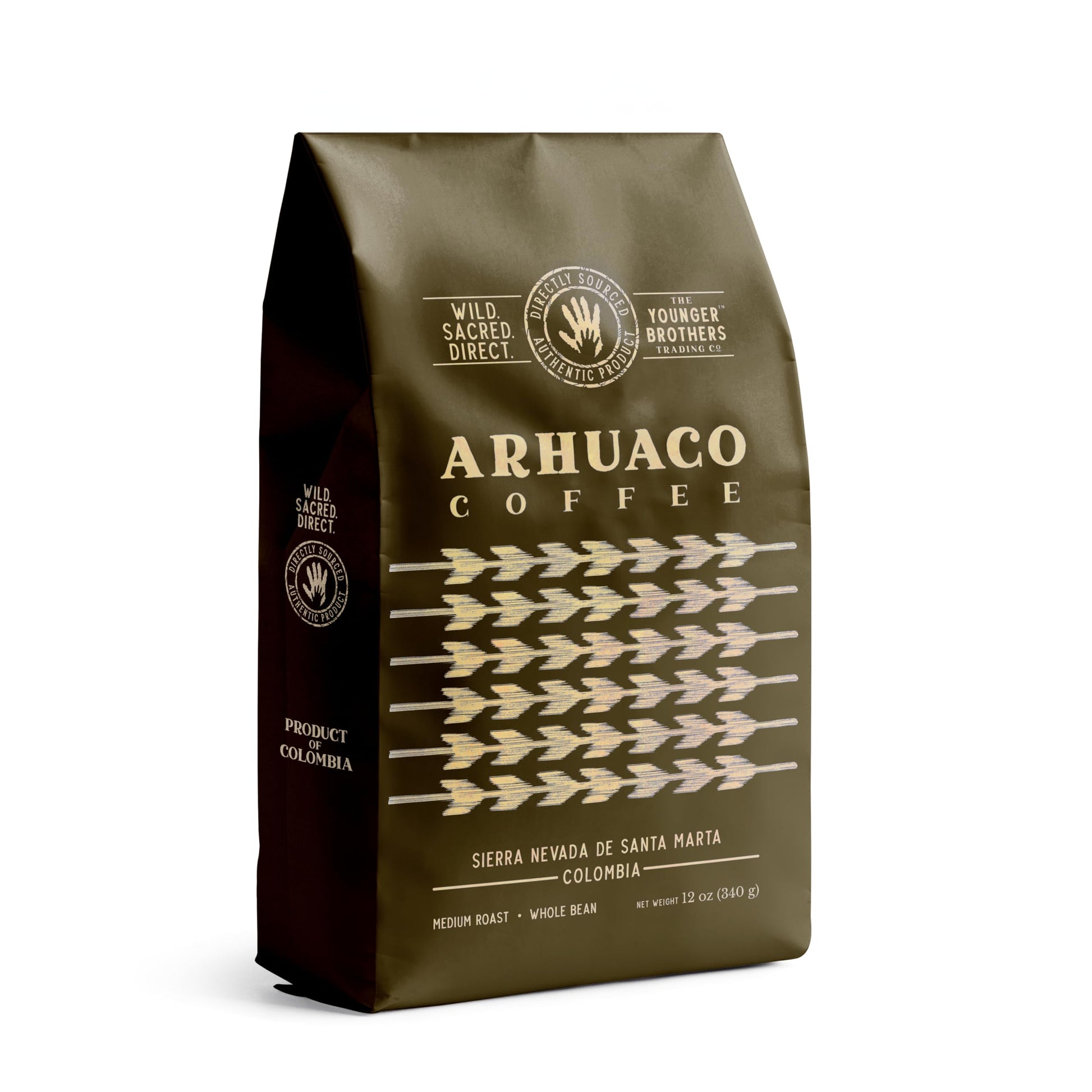 The Younger Brothers Wild Colombian Coffee, Indigenous 'Wild Organic' Whole Bean Arhuaco Coffee From Sierra Nevada De Santa Mart