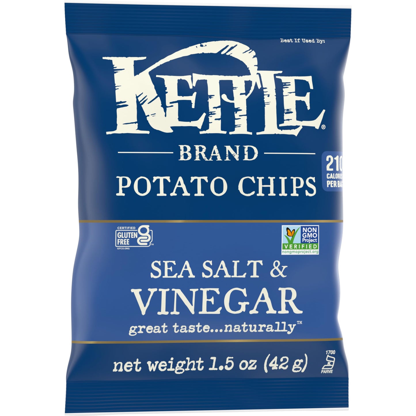 Kettle Brand Potato Chips Sea Salt & Vinegar, 1.5 Oz