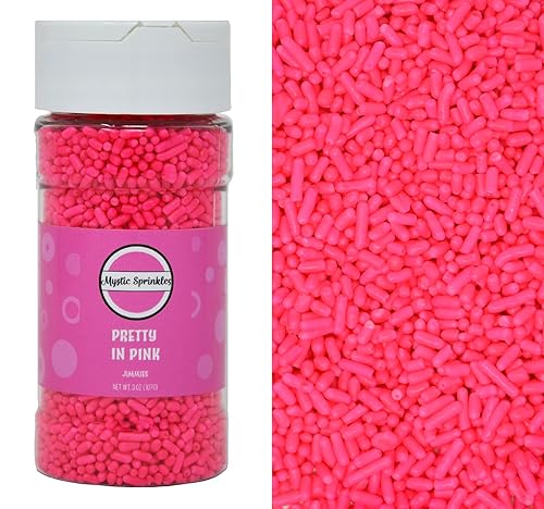Mystic Sprinkles Solid Color Jimmy Sprinkles (Pretty In Pink Jimmies 3Oz)