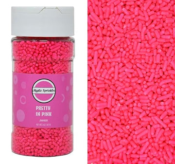 Mystic Sprinkles Solid Color Jimmy Sprinkles (Pretty In Pink Jimmies 3Oz)