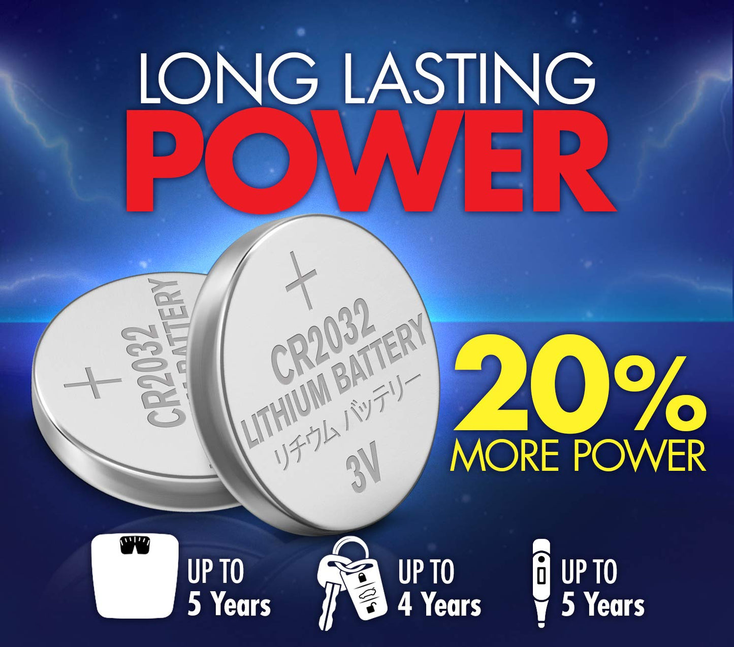 Acdelco Cr2032 3V Lithium Coin Cell Battery, Watch And Electronics Button Batteries, 6 Count