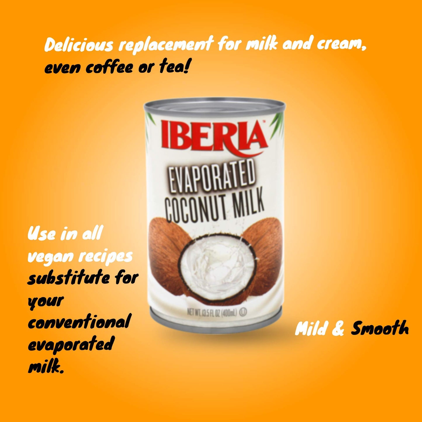 Iberia Lactose Free Evaporated Coconut Milk, 13.5 Fl Oz (Pack of 12)