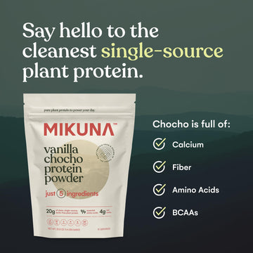 Mikuna Vegan Protein Powder (Vanilla, 15 Servings) - Plant Based Chocho Superfood Protein - Dairy Free Protein Powder Packed wit