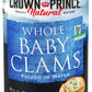 Crown Prince Natural Boiled Baby Clams in Water, 10-Ounce Cans (Pack of 12)
