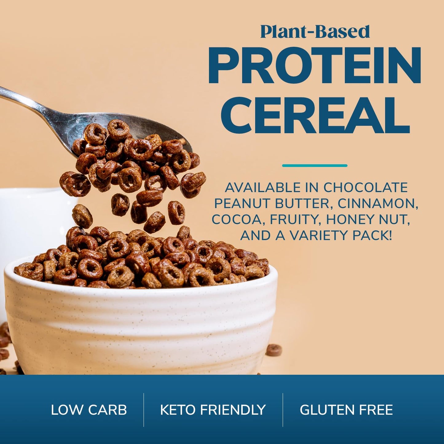 WonderSlim Protein Cereal, Cocoa, Low Sugar, Gluten Free, Keto Friendly & Low Carb (7ct)