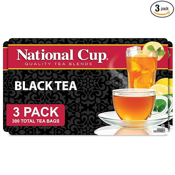 National Cup Black Tea, 100 Tagless Tea Bags (Pack of 3)