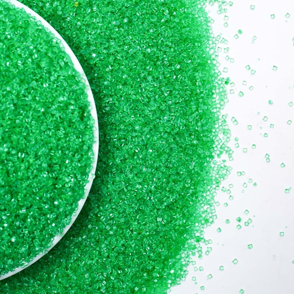 Kasvan Green Sanding Sugar Sprinkles - Edible Sugar Crystals, Baking Cake Decorations, Ice Cream Toppings Cupcake Decorating, We