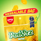 AMOS Peelerz Mango Peelable Gummy Candy  6oz (170g) - Peelable Gummy Made with Real Fruit Juice  Resealable Bag  Fun Peeling Candy Snack for Kids and mature-themeds
