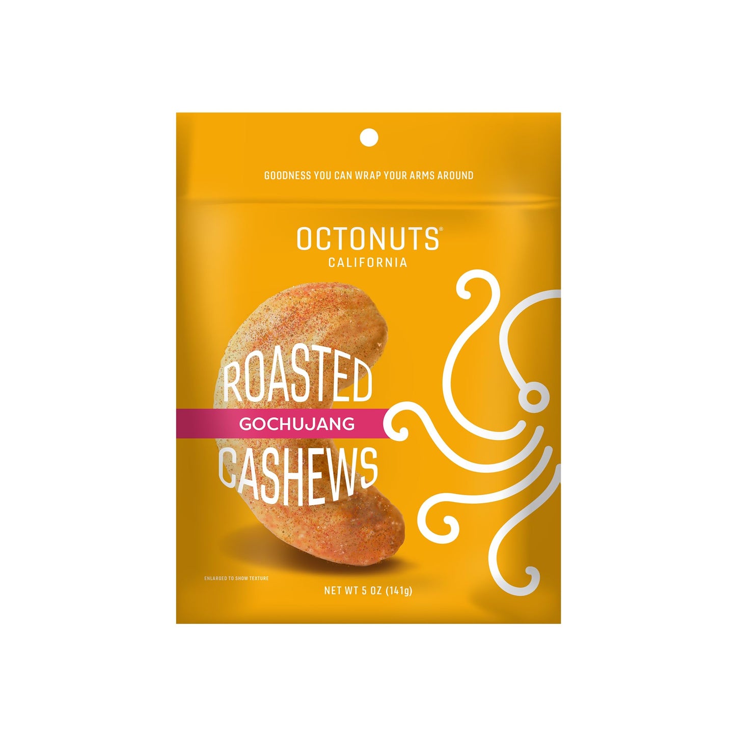 Octonuts Gochujang Roasted Cashew (5Oz) Plant Based Protein Snack With Korean-Inspired Flavor - Healthy Snack For 18+ Uses & Kids - Keto Friendly  Vegan & Non-Gmo Verified