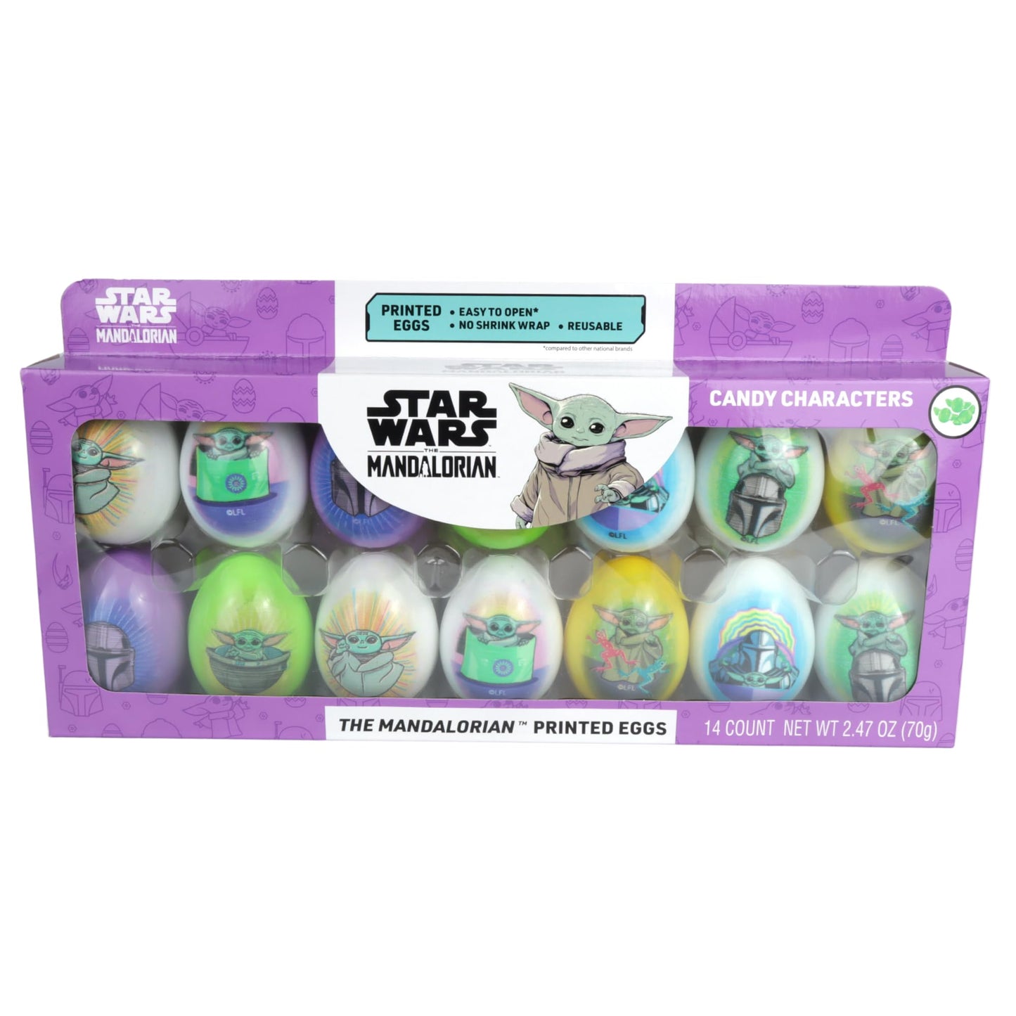 Sweetzo - Pre-Filled Star Wars Easter Eggs, Individual Hard Candy Pouched Inside, Perfect Egg Hunt Supplies, 2.74 Ounces, 28 Tot