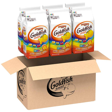 Goldfish Colors Cheddar Cheese Crackers, Baked Snack Crackers, 6.6 Oz Bag (Pack Of 6)
