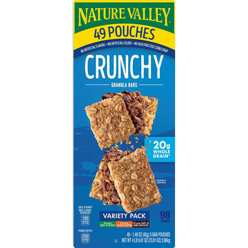 Nature Valley Crunchy Granola Bars Variety Pack 49 pouches - 1.49 oz each (98 bars)