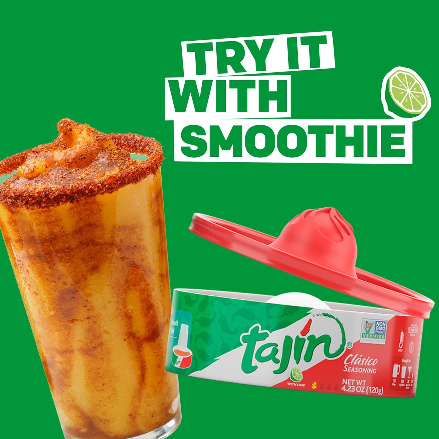 Tajin Cl  sico Chile Lime Seasoning Rimmer 4.23 oz (Pack of 12)