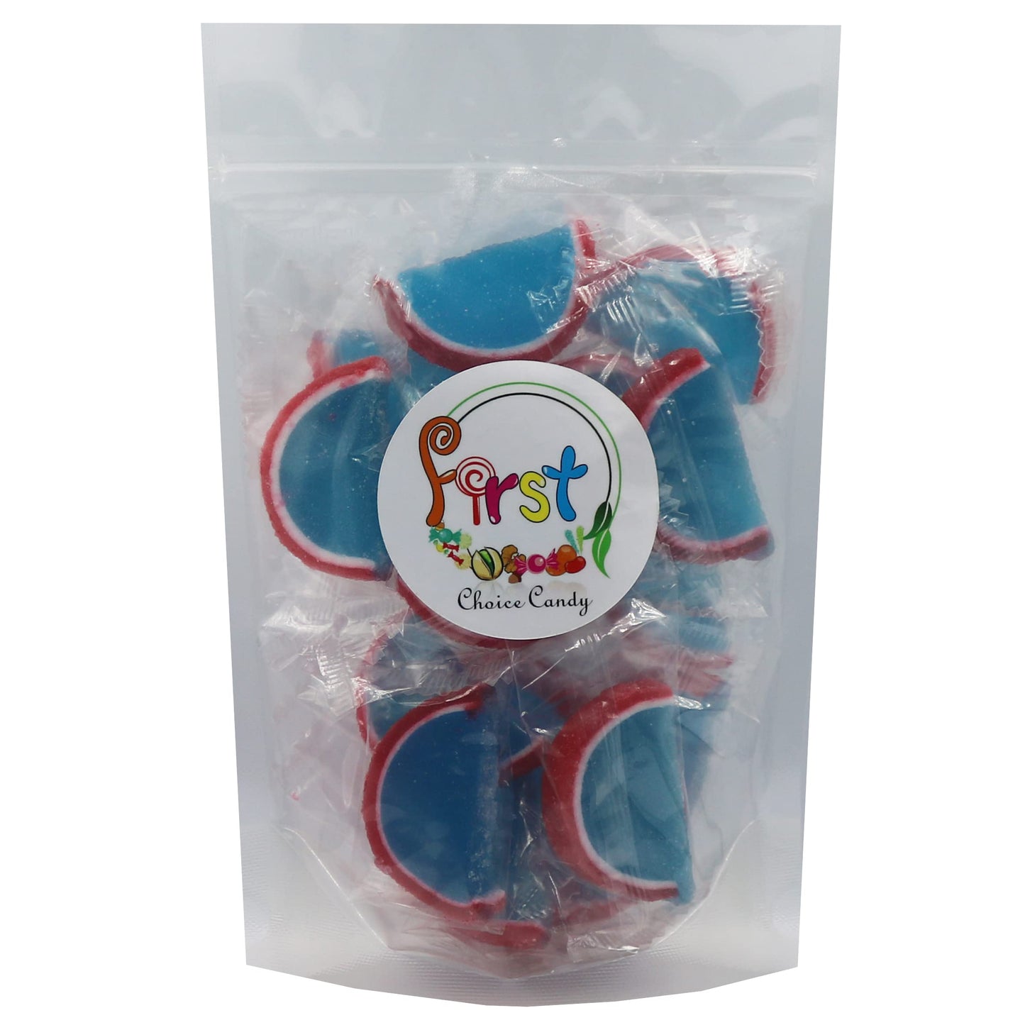 Jelly Fruit Slices Gummy Candy Individually Wrapped (Blue Raspberry, 1 Pound)