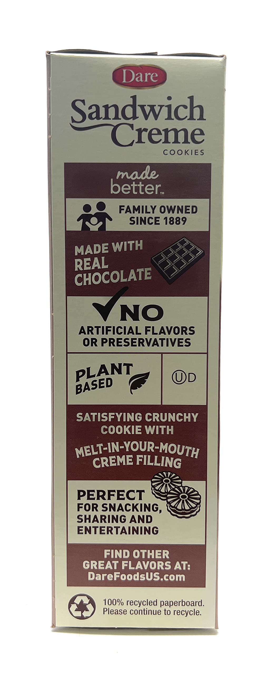 Dare Cookie Fudge Creme (Pack Of 12)