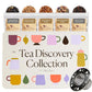 Plum Deluxe Tea Discovery Collection - Assorted Gift Set with 5 Hand-Crafted Loose Leaf Teas - Mixed Caffeine - Presentation Box