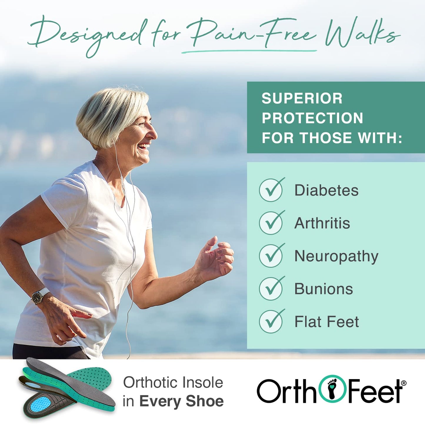 Orthofeet Wide Toe Box Shoes For Women - Ideal For Bunions & Hammertoes Relief - Therapeutic Walking Shoes With Arch Support, Cu
