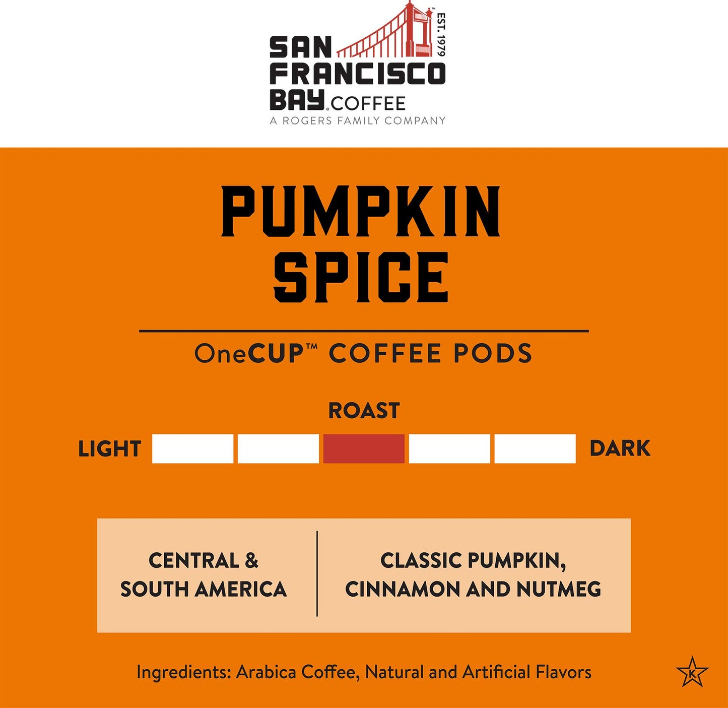 SAN FRANCISCO BAY Compostable Coffee Pods, Pumpkin Spice, Medium Roast, 12 Count, K Cup Compatible
