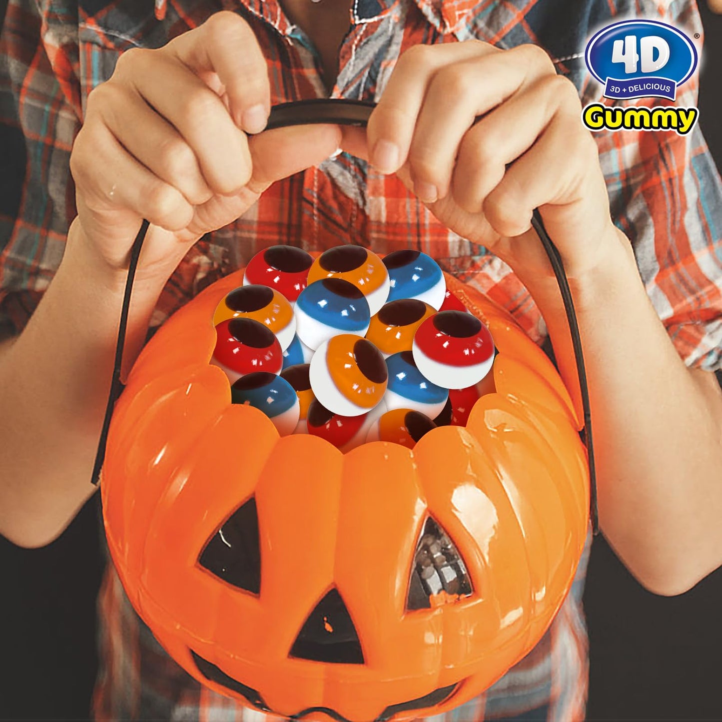 Amos Eyeball Gummy Candy - Halloween Gummy Eye Candy  for Kids & Parties  3D Gummy Eyeballs  Individually Wrapped  40 Count  9oz Bag