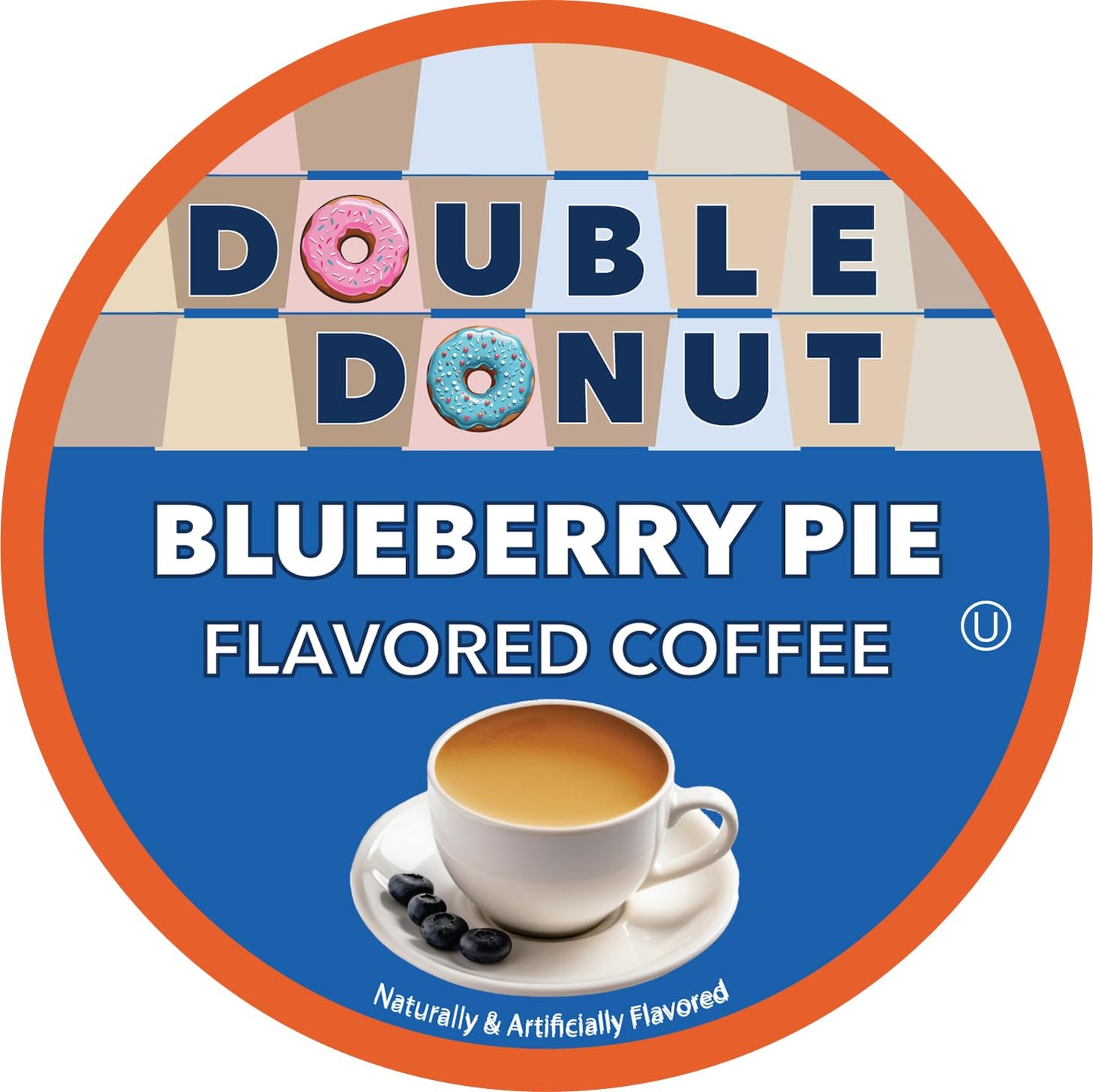 Double Donut Blueberry Coffee in Single Serve Pods, Flavored Coffee For the Keurig K Cups Brewer, 80 Cups