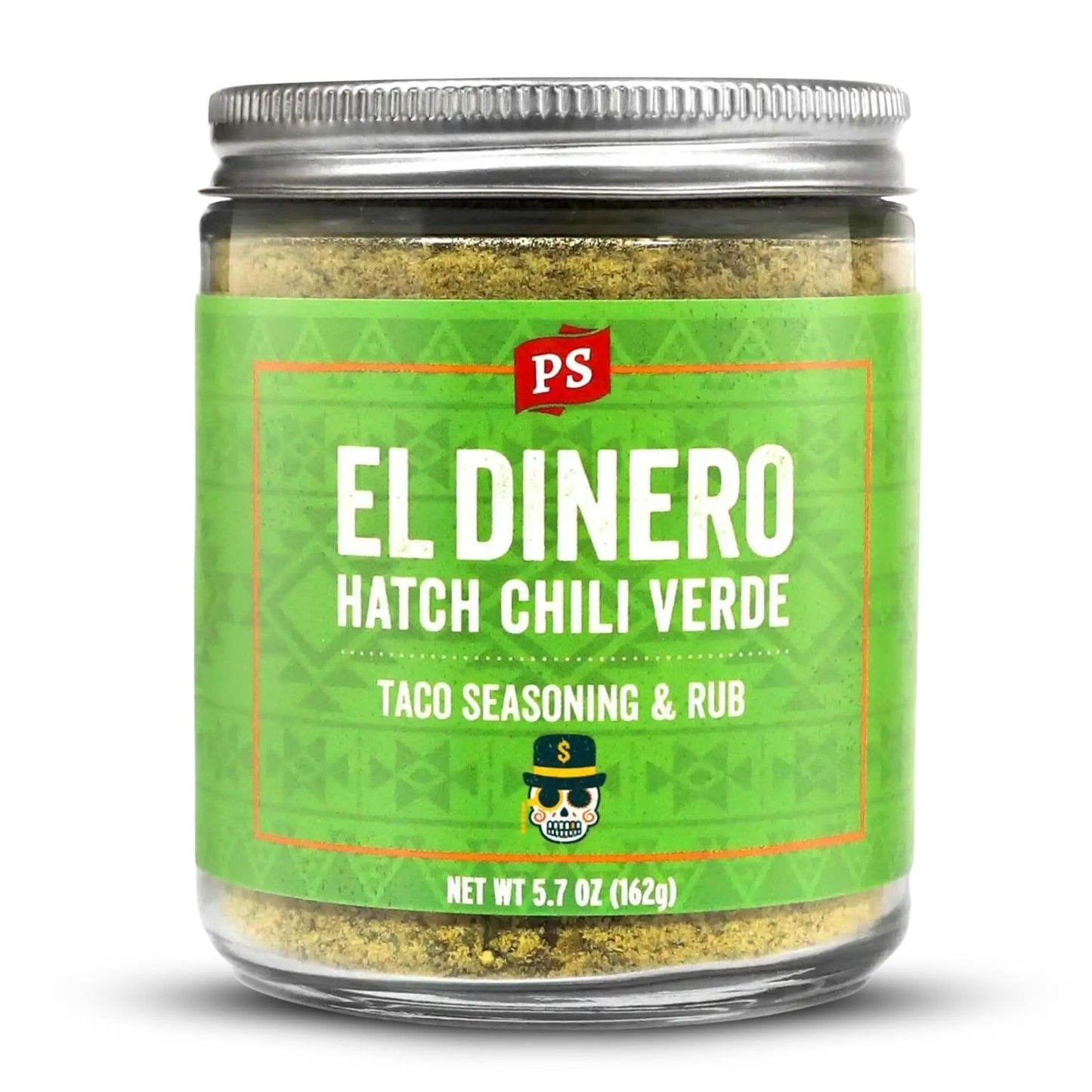 Ps Seasoning El Dinero Taco Seasoning Mix - Hatch Chili Verde And Jalapeno Blend, Dry Bbq Rub For Tacos, Beans, Casserole, Chicken, Pork, Beef - Mexican Seasoning Bbq Rub For Smoky Aroma And Grilling