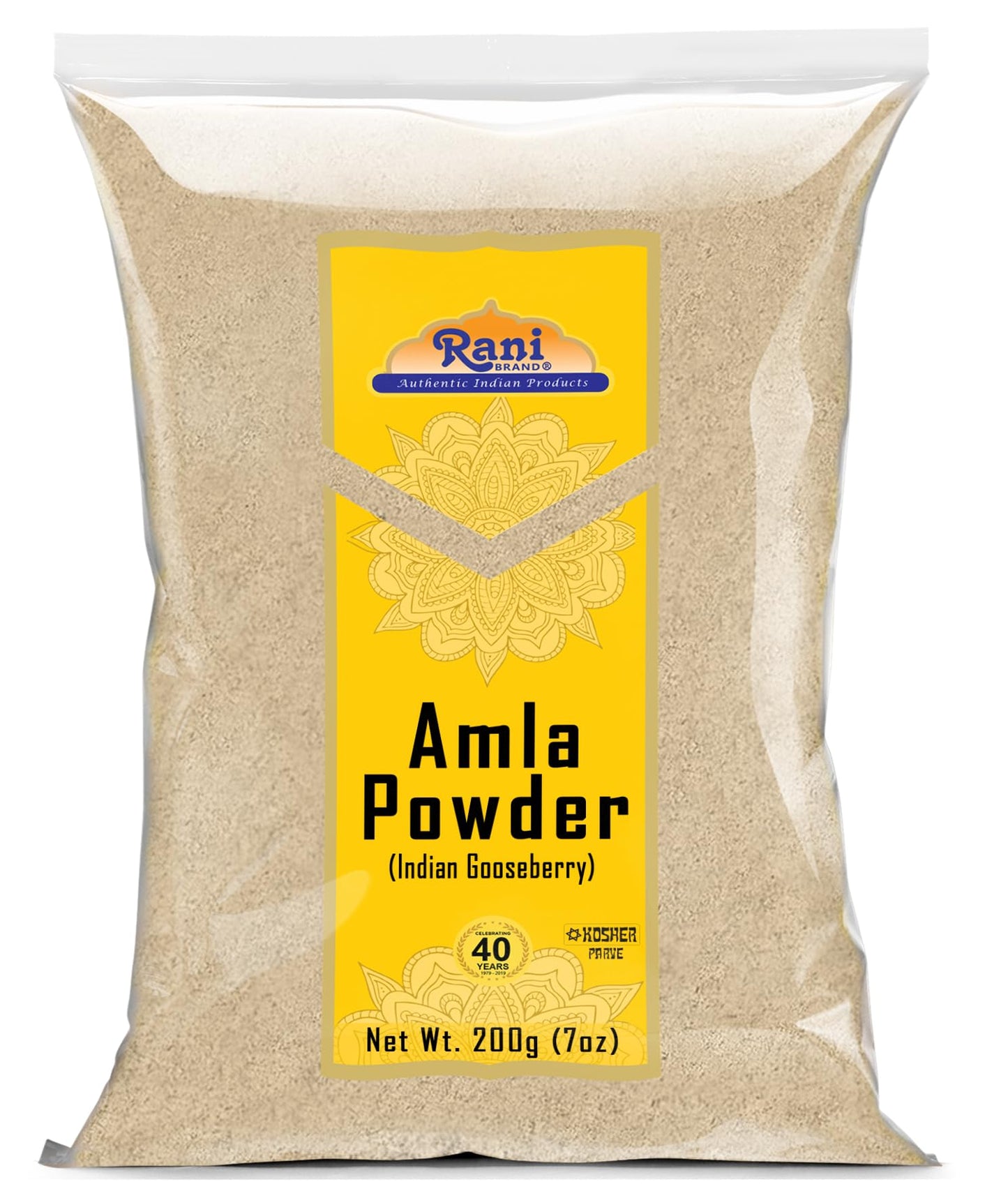 Rani Amla Powder (Indian Gooseberry) 7oz (200g) ~ All Natural | No Color | Gluten Friendly | Vegan | NON-GMO | Kosher | No Salt 