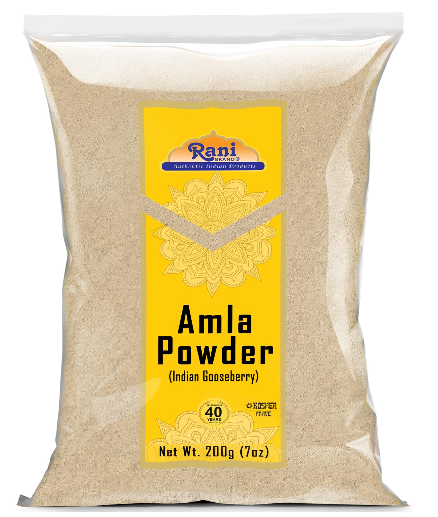 Rani Amla Powder (Indian Gooseberry) 7oz (200g) ~ All Natural | No Color | Gluten Friendly | Vegan | NON-GMO | Kosher | No Salt 