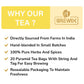 BREWIX Herbal Tea Bags, Turmeric Ashwagandha, Caffeine-Free, 20 Count, Resealable Pouch