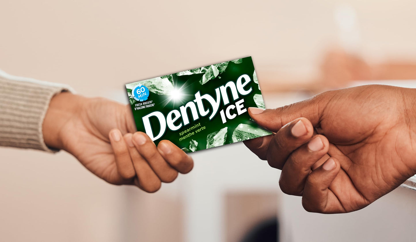 Dentyne Ice Bubble Gum, Spearmint, 12 Count {Imported From Canada}