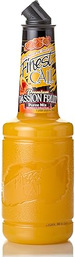 Finest Call Premium Passion Fruit Puree Drink Mix, 1 Liter Bottle (33.8 Fl Oz), Individually Boxed