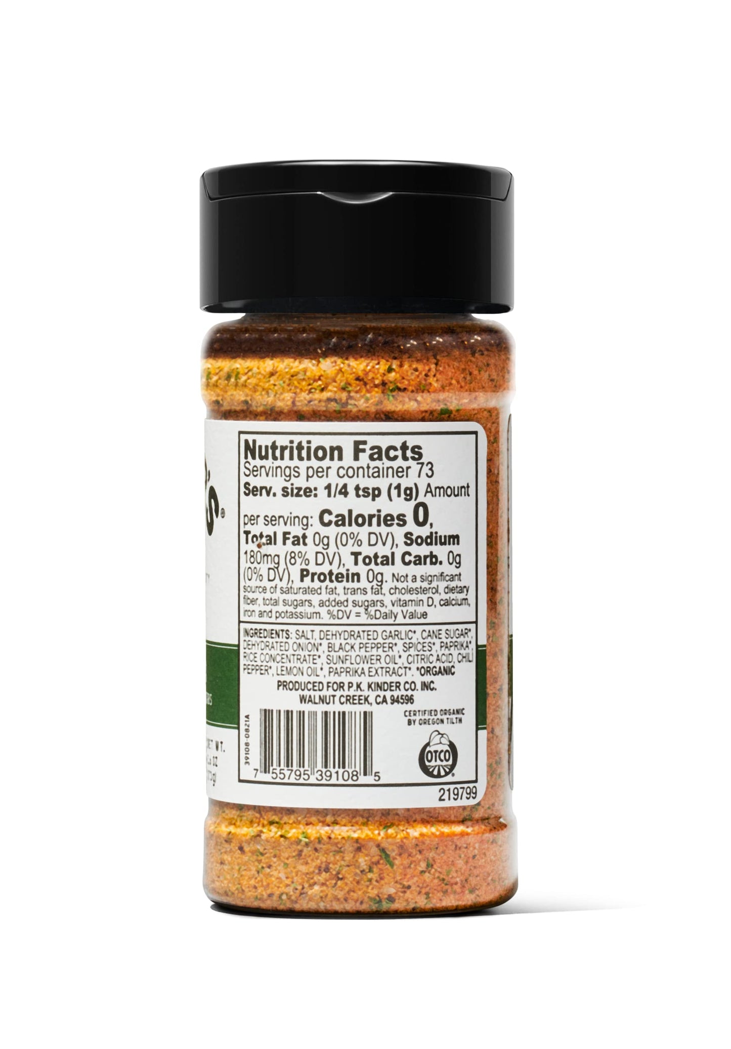 Kinder'S Organic Santa Maria Rub (Cracked Pepper And Herbs), Premium Quality Seasoning, Msg Free And Usda Certified Organic, 2.6