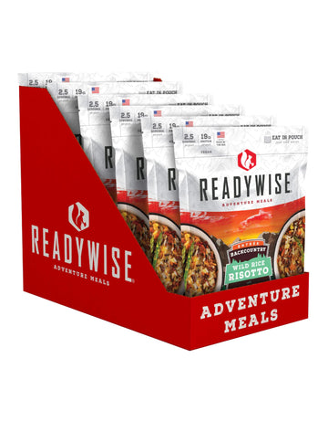 Readywise - Adventure Meal, Wild Rice Risotto, 15 Servings Total, Pack Of 6, Emergency Preparedness, Freeze Dried Food, Mre, Sna