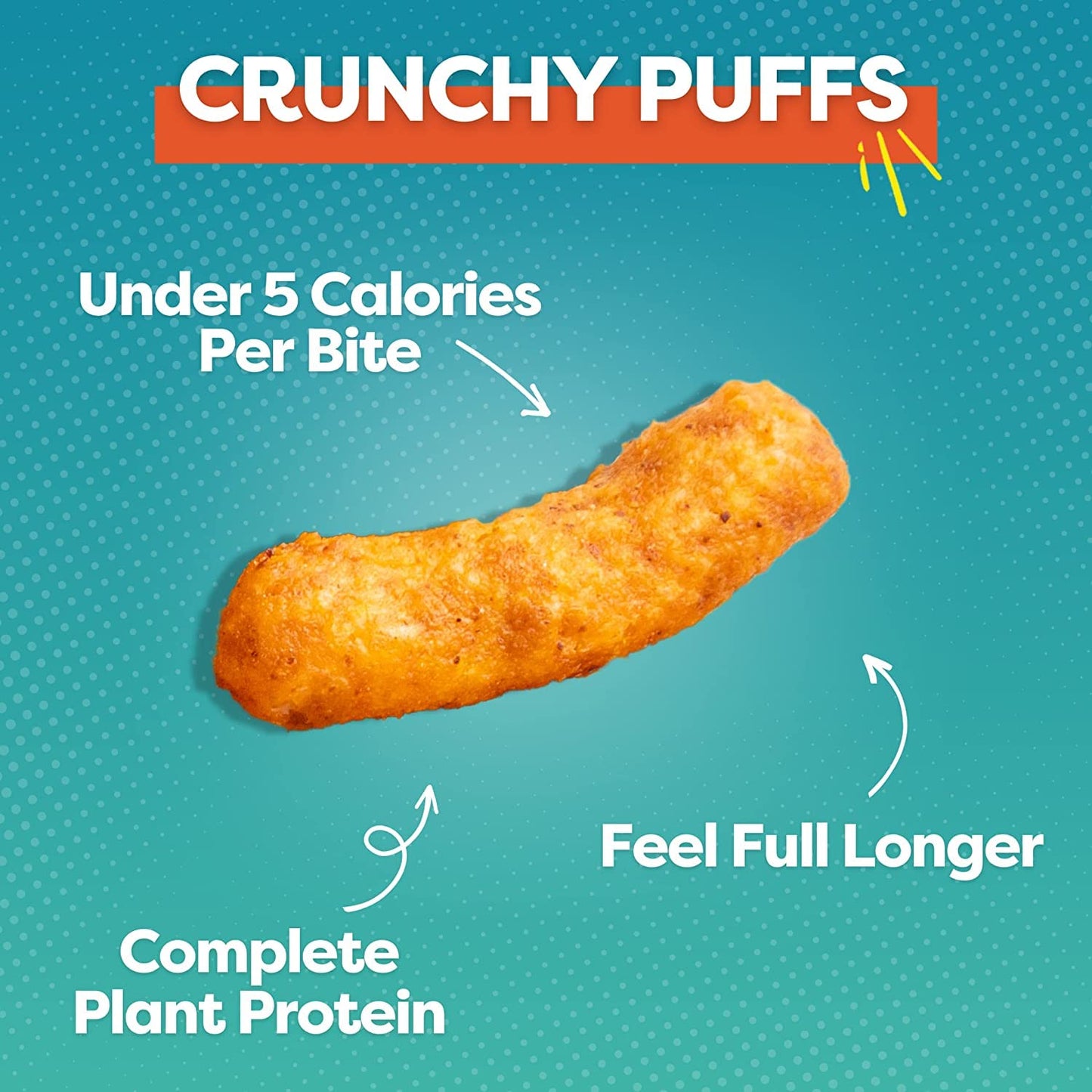 P-Nuff Peanut Butter Puffs - Healthy Vegan Snack, Low Calorie, High Protein, Cheddar Jalapeno, 4 Oz Bag (Pack of 3)