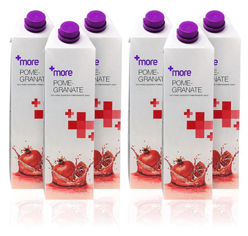 100% Pure Natural Pomegranate Juice, 33.8 Oz Cartoon Box (6 Pack) No Sugar, No Artificial Colors, No Preservatives, No Flavors A